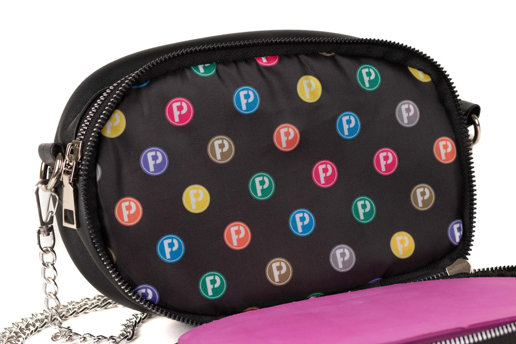 PinFolio® Hipster Bag – Stylish Enamel Pin Display & Storage Bag | Vegan Leather with Adjustable Strap GoPinPro