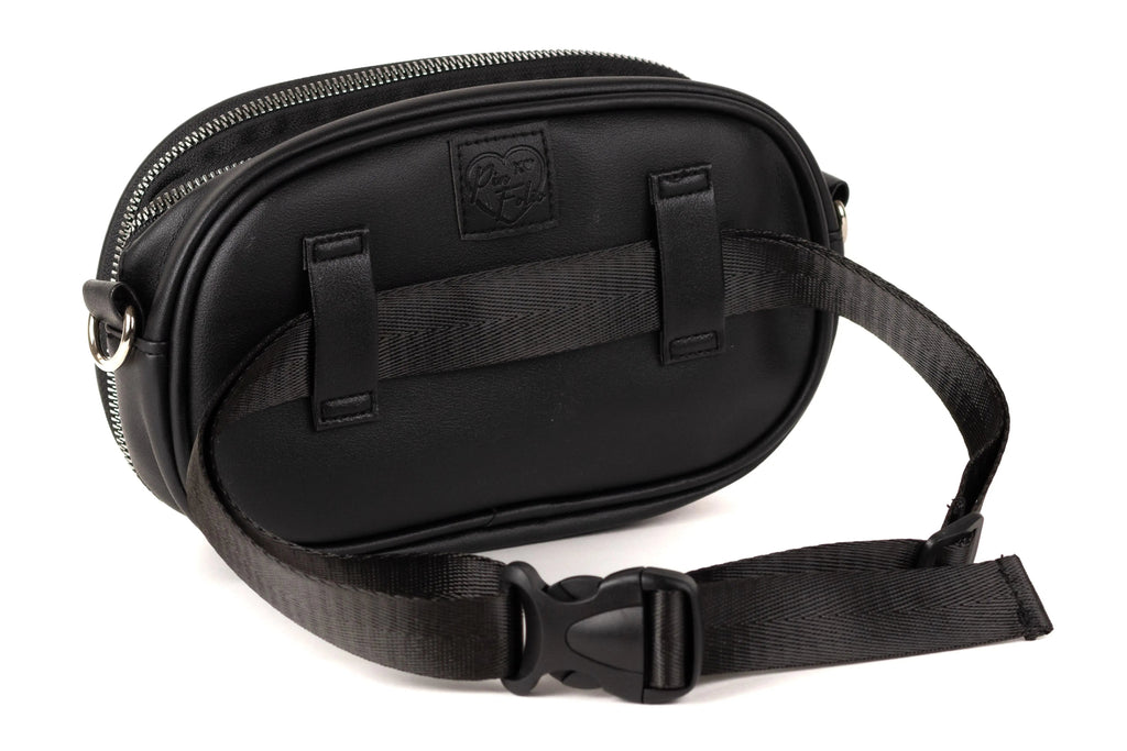 PinFolio® Hipster Bag – Stylish Enamel Pin Display & Storage Bag | Vegan Leather with Adjustable Strap GoPinPro